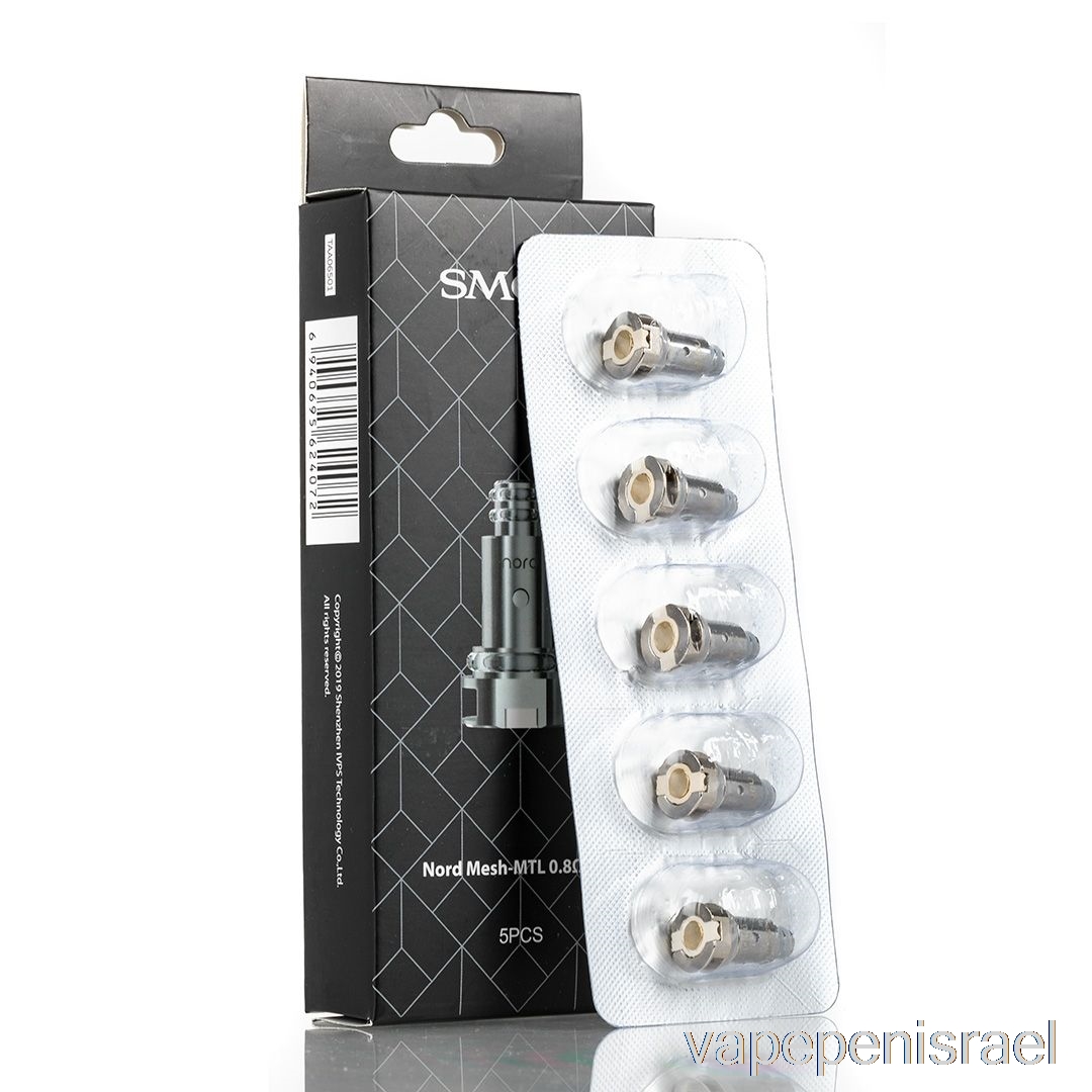 סלילי חלופי Vape Israel Smok Nord חד פעמי 0.8ohm Nord Mtl-mesh סלילים